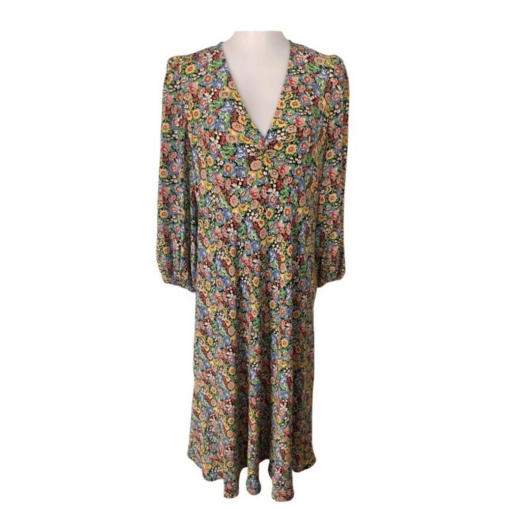 NEW Boden Fiona Midi Dress Floral The Great Bitish Style Womens Size 8P